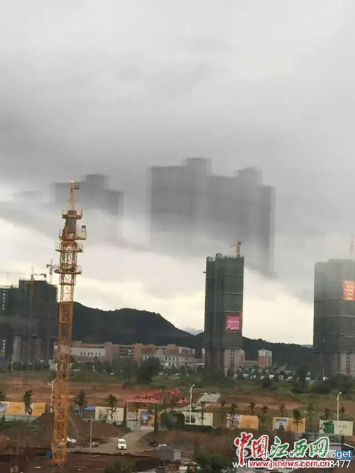 江西 武宁惊现海市蜃楼  时长近半个小时(图)_江