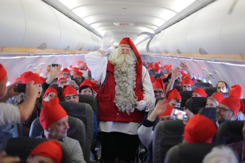 德国汉莎航空送圣诞老人回家