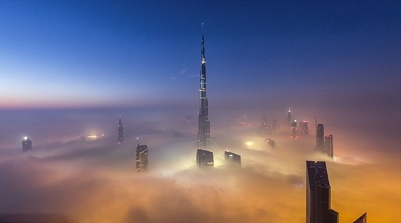 空中之城 德国摄影师拍摄迪拜"天宫"奇景