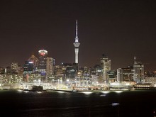 新西兰奥克兰天空塔熄灯前