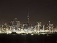 新西兰奥克兰天空塔熄灯后