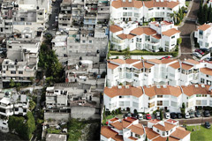 墨西哥贫民窟与富人区仅一墙之隔