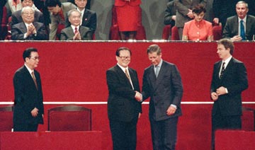 香港回归仪式上的意外