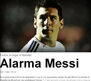 阿根廷教练:梅西的身体需休息 否则世界杯悬了
