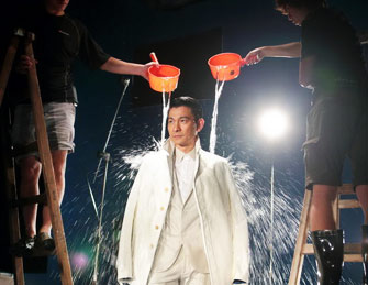 刘德华拍海报连续被泼水4小时