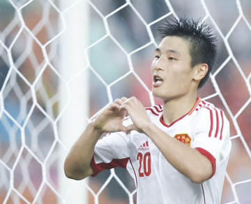 中国马拉多纳打入国家队首球
