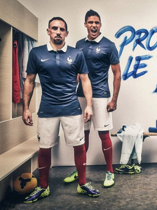 法国队发布2014世界杯新款球衣