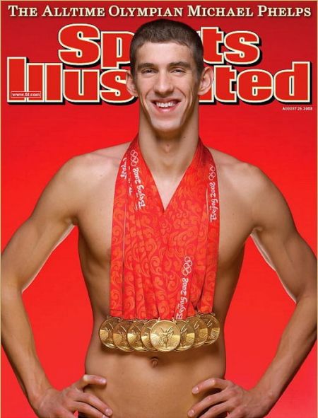 菲尔普斯传奇纪录:北京奥运揽8金 世锦赛连破