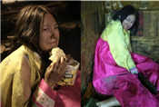 中朝边境野人般生存的朝鲜妹妹