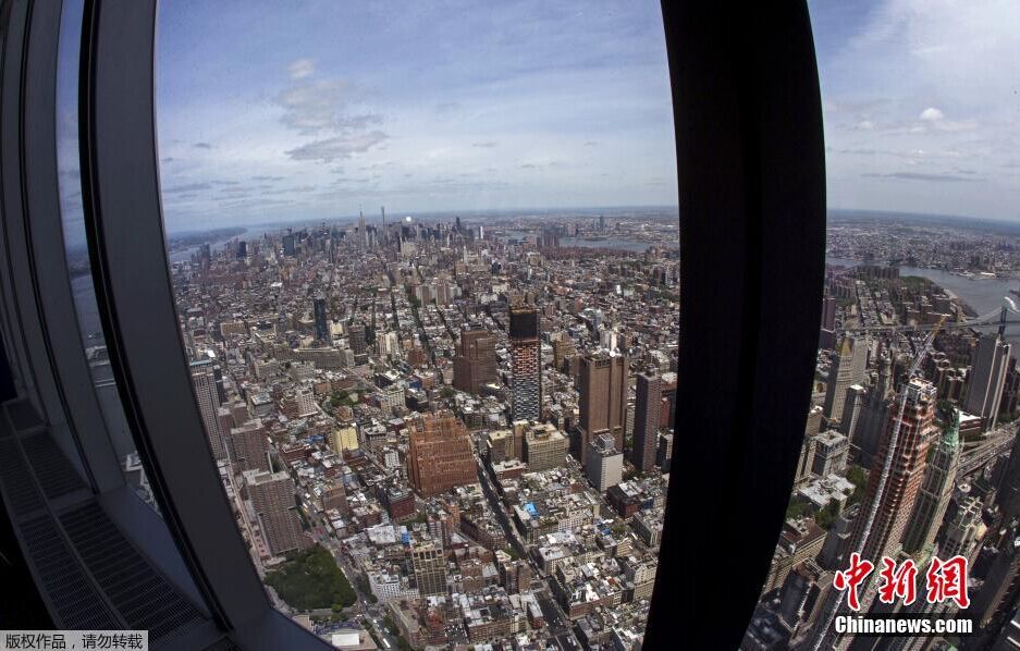美国世贸中心 500米高空俯瞰纽约城