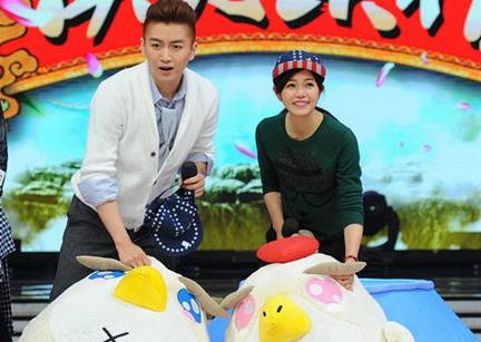 快乐大本营神雕剧组未播片段:陈妍希陈晓同步