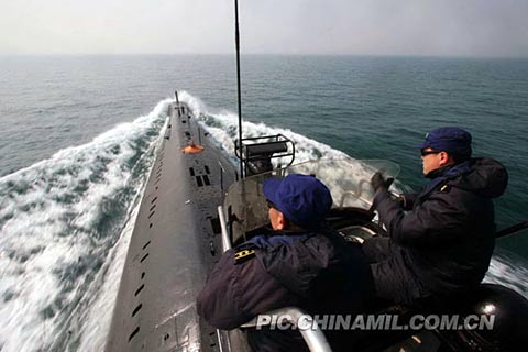 资料图:北海舰队某潜艇支队潜艇.