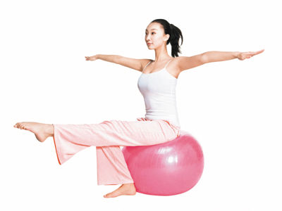 瑜伽球减肥操