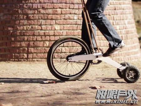 轮滑加滑板车加自行车的神奇代步工具