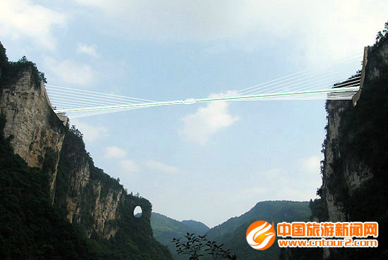 张家界世界最长玻璃桥 有望年内开工