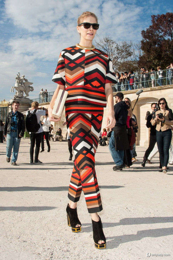 Elena Perminova at Paris Fashion Week