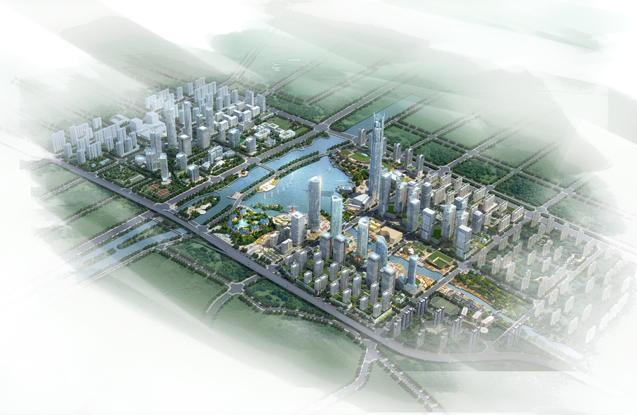 滨河新区规划图