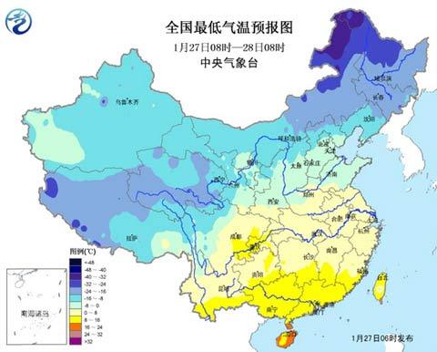 全国最低气温预报图src=