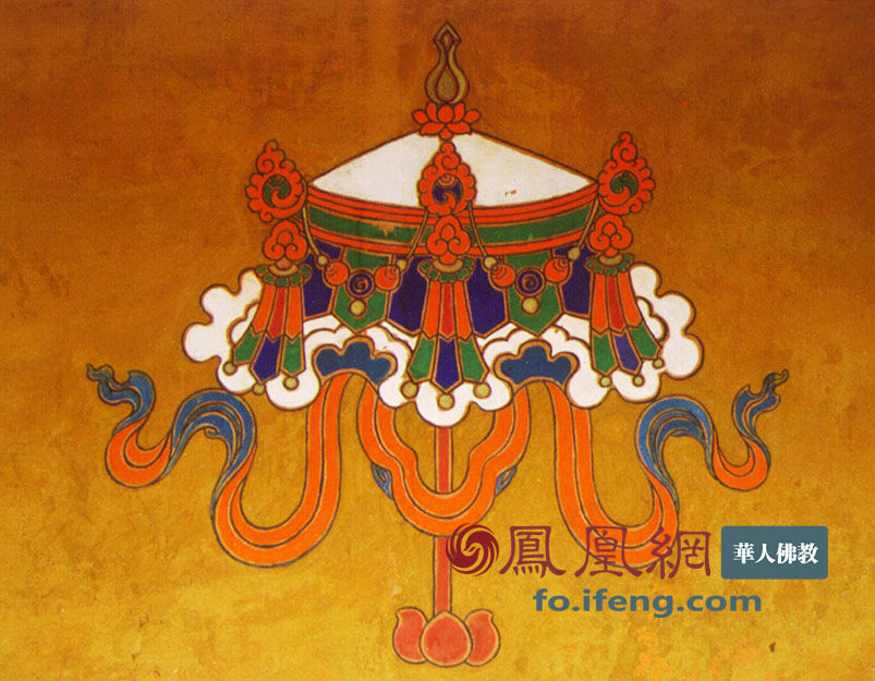 布达拉宫吉祥八宝图+藏传佛教的吉祥物