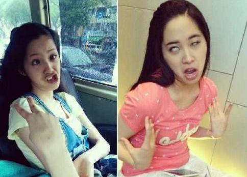 <em>欧阳龙女儿</em>妮妮娜娜PK鬼脸 不顾形象扮丑照吓