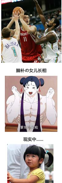 网友脑补明星子女容貌 李咏女儿成女装版张亮(图)