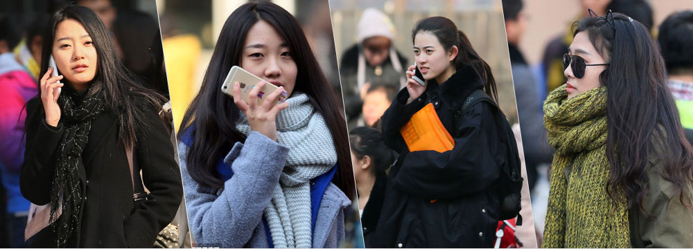 北京艺考放榜现场美女云集