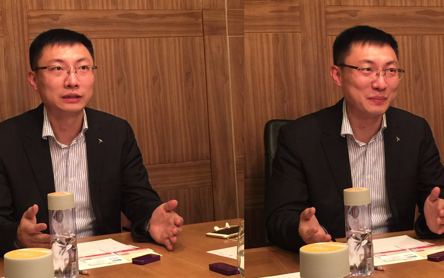 朱晓彤,工程总监王文佳,政府事务总监陶琳首次公开亮相与媒体进行沟通