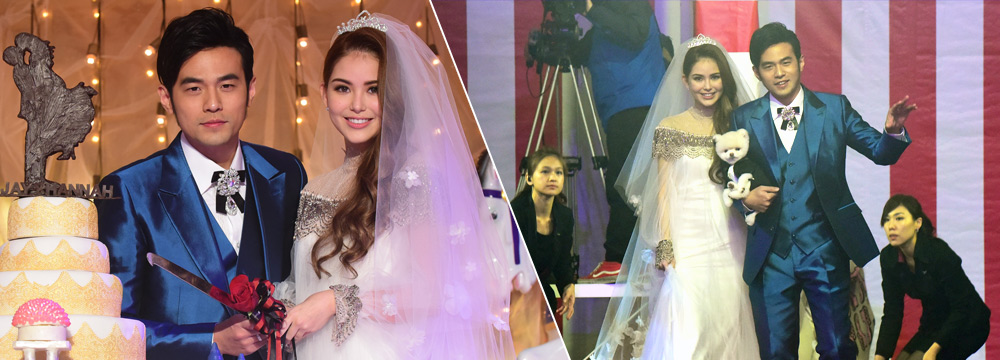 周杰伦台北补办婚宴 昆凌再披白纱