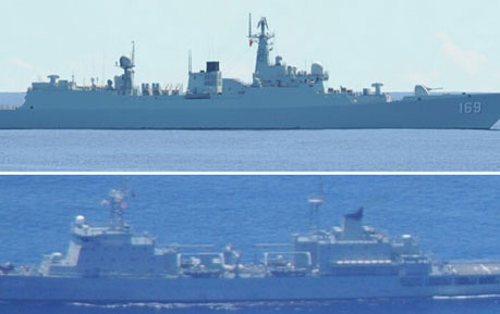 曝日本军机俯冲中国海军编队 军舰“插队”