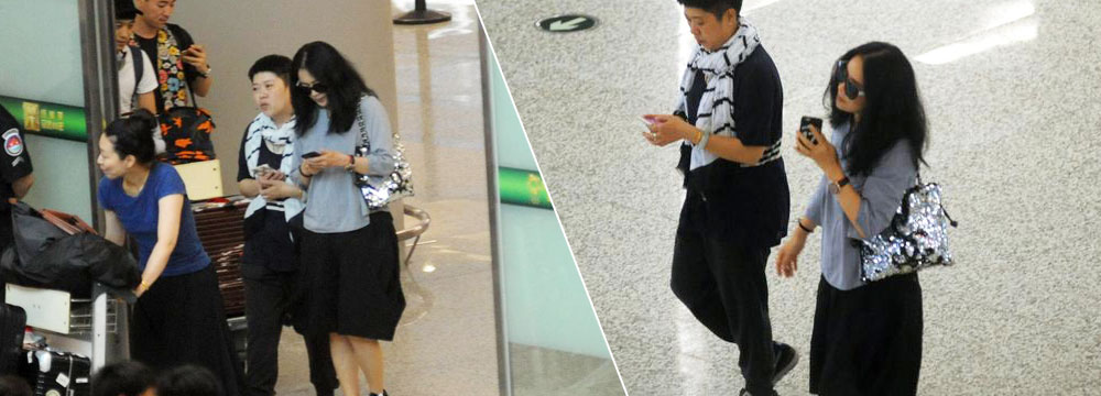 那英现身上海 文艺装扮变“小清新”