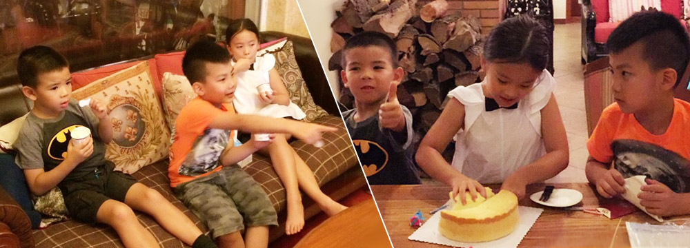 迷你版《天龙八部》！刘涛带儿女与康康聚会