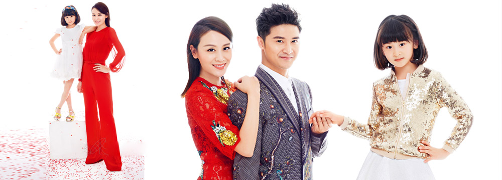 超模范！田亮一家最新大片曝光 森碟秀长腿
