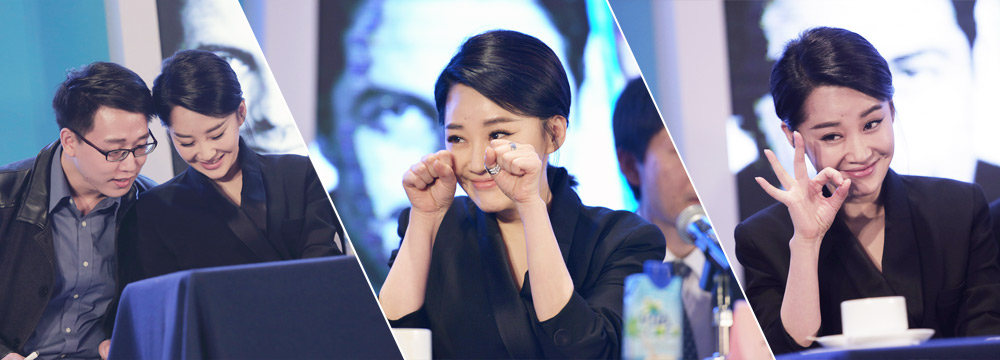 北京电影节“天坛奖”评委见面会 47岁许晴卖萌不断

