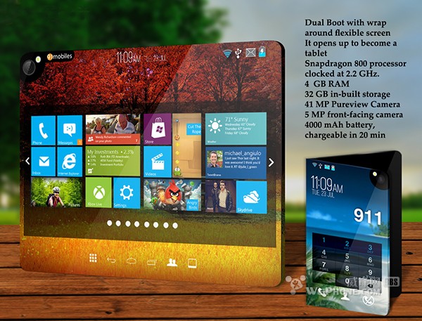 最炫丽柔性屏概念:折叠是手机 展开是平板