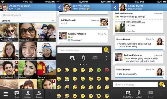 黑莓即时通讯工具BBM今日登陆苹果APP Store