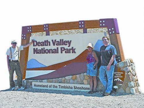 加州死亡谷国家公园牌子。