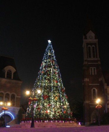 圣诞节约会饱眼福 广州酒店圣诞树大比拼