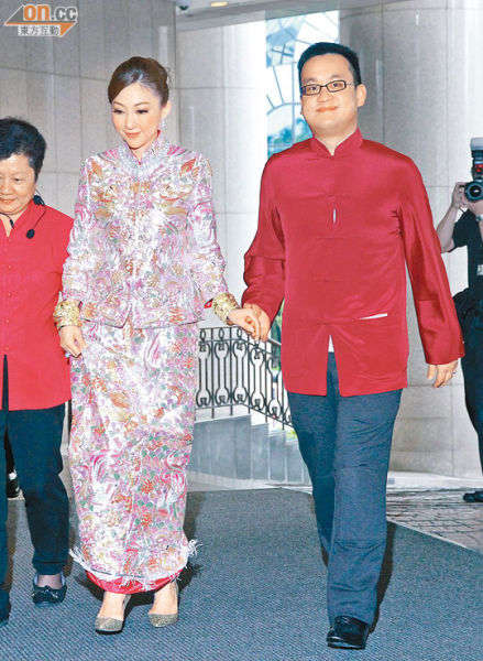 港富豪郑裕彤孙子办婚礼 杨受成到场庆贺(图)