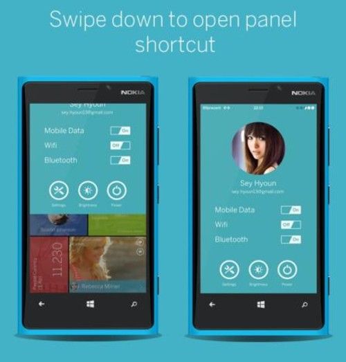 通知中心现身 曝Windows Phone 9概念图 