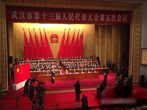 武汉两会闭幕 市人大首次举行向宪法宣誓仪式