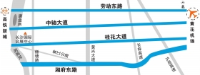 中轴大道,桂花大道,湘府东路四大主干道向东延伸至黄花机场联络线