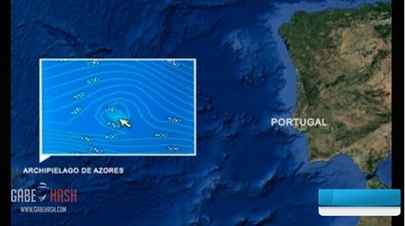 　　亚速群岛（Azores）海底有座巨大的金字塔。（图片来自台湾东森电视台网站）