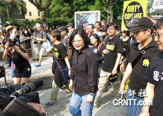 蔡英文回应"抗议学生代表林飞帆等是蔡英文青年军"