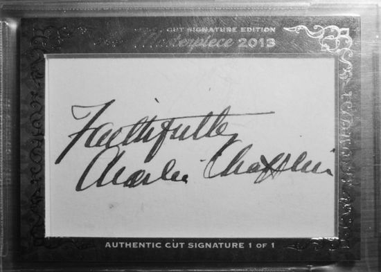 卓别林的亲笔签名。