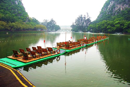 肇庆七星岩景区推出竹筏漂游星湖水上项目(图)_凤凰资讯