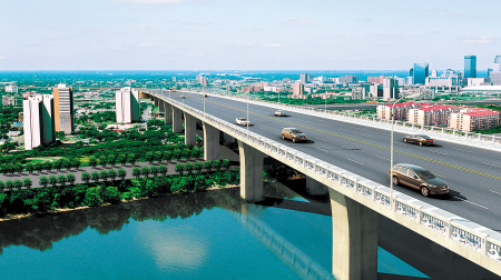 　　洞井路上跨民政学院高架桥效果图