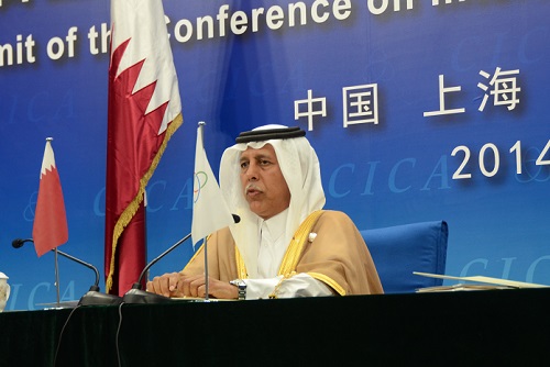 卡塔尔副首相艾哈迈德出席媒体吹风会李宇浩摄