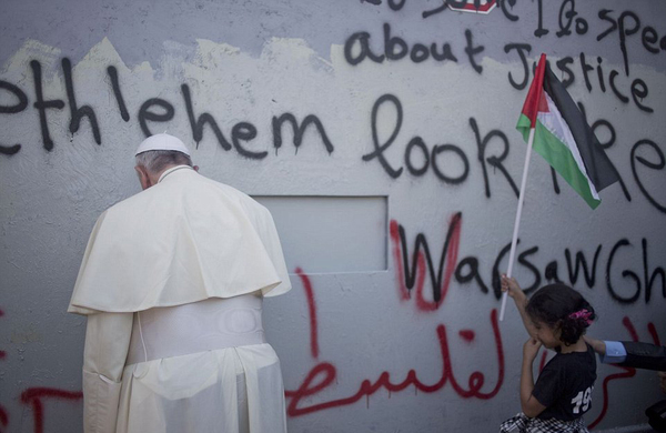 教皇访问耶路撒冷和伯利恒 在巴以隔离墙祈祷