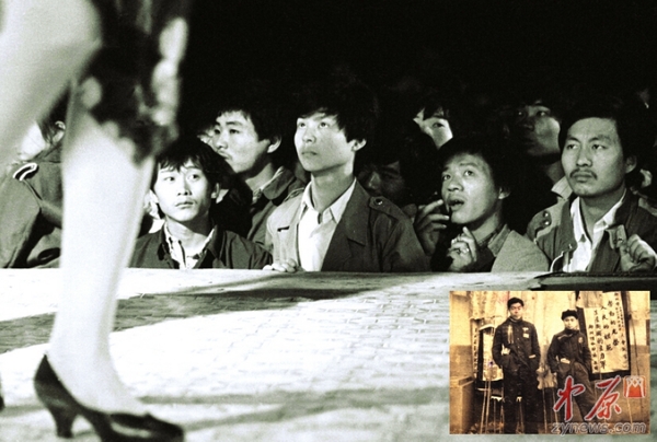 大图:1982年郑州市在人民公园第一次举办时装模特表演 小图:上世纪50年代的中山装