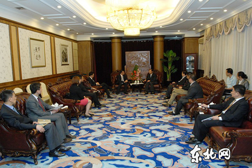 会见现场。谢景刚 摄